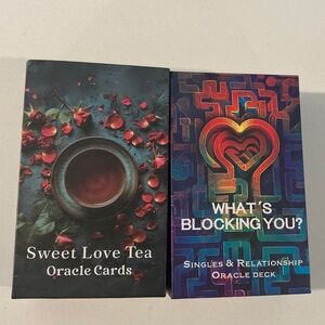 Sweet Love Tea Oracle Cards and What's Blocking You? Oracle Deck